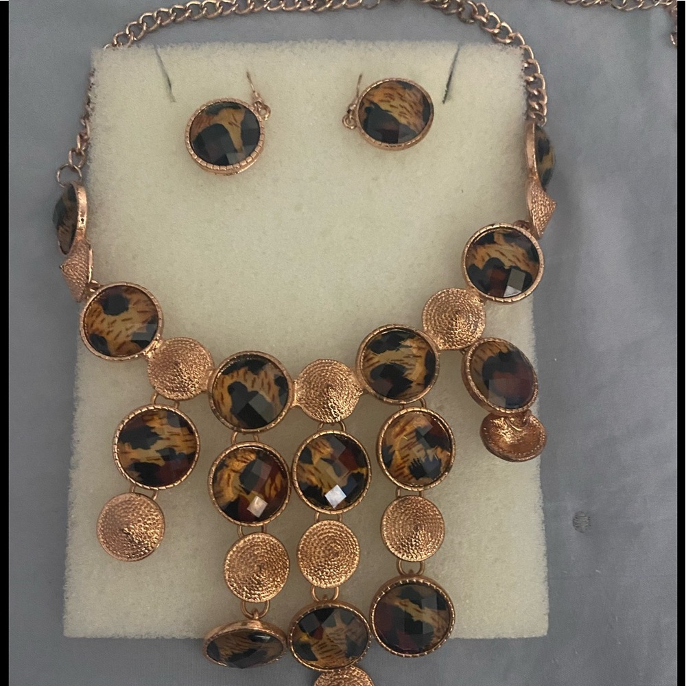 Set earrings and necklace (bonus 3 extra pairs of earrings)